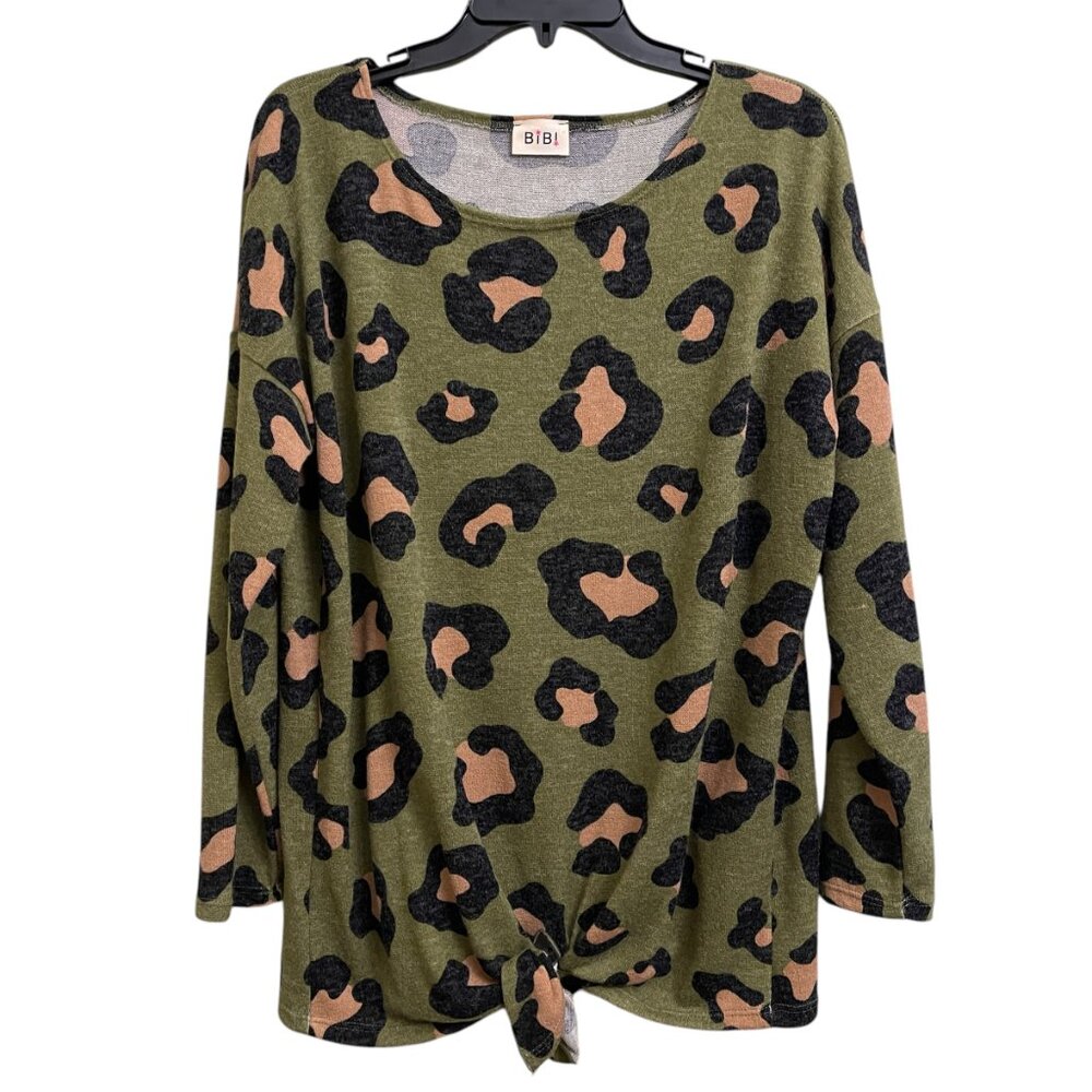 Bibi Boutique Women's Leopard Print Green Size Small (Runs Big)
